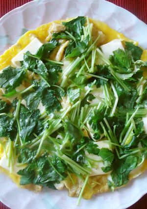 みつばの卵とじ☆豆腐1丁!-レシピのメイン写真