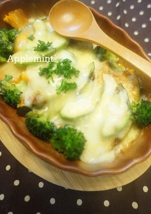 南瓜とアボカドのチーズ焼きシナモン風味-レシピのメイン写真