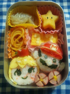 キャラ弁!!マリオとピーチ姫♪-レシピのメイン写真