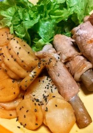 ごぼうの肉巻き＠長芋添え-レシピのメイン写真