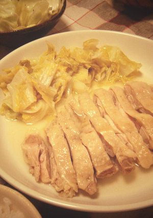 蒸し鶏白菜-レシピのメイン写真