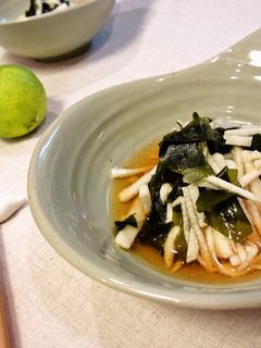 長芋とわかめの酢のもの…柚子風味…-レシピのメイン写真