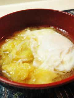 *白菜と卵の味噌汁*-レシピのメイン写真
