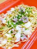 ランチに☆ルクエde塩麹醤油蒸し焼きそば