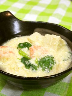 高野豆腐とエビのふんわり卵とじ。-レシピのメイン写真