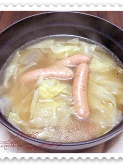 包丁いらずキャベツとウインナーのポトフ-レシピのメイン写真