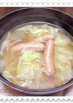 包丁いらずキャベツとウインナーのポトフ-レシピのメイン写真