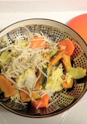 蒸し野菜でヘルシーに！満腹♪満足♪♪-レシピのメイン写真