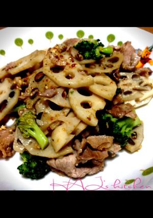 簡単☆レンコンと豚肉の炒め物-レシピのメイン写真