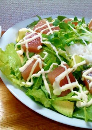 まぐろとアボカドのカフェめし♡-レシピのメイン写真