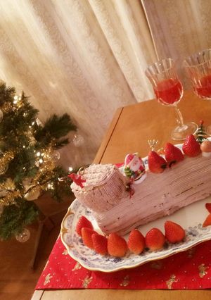 Xmasに♡ブッシュドノエル-レシピのメイン写真