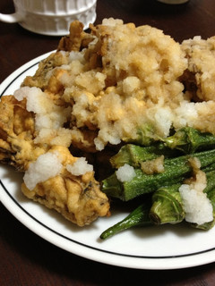 舞茸の天ぷらとオクラの素揚げ-レシピのメイン写真