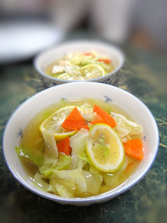 かぼすの酸っぱい野菜スープ-レシピのメイン写真