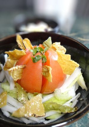 炙り湯葉のサラダ-レシピのメイン写真