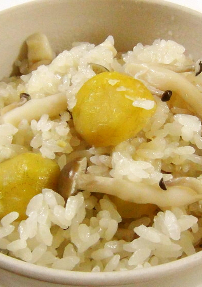 簡単！栗ときのこの炊き込みご飯-レシピのメイン写真