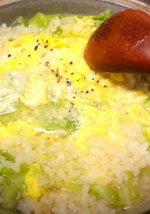 節約☆卵とキャベツの洋風おじや-レシピのメイン写真