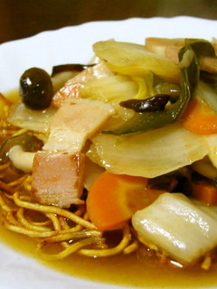 即席麺でパリパリ♪長崎皿うどん風-レシピのメイン写真