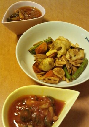 冷食で！揚野菜とキノコのディップ♪-レシピのメイン写真