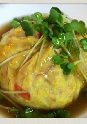 ツナの茶巾卵あんかけ-レシピのメイン写真