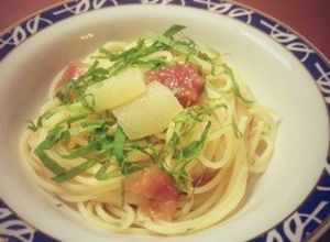 10分で完成！梅と数の子のパスタ [温]-レシピのメイン写真