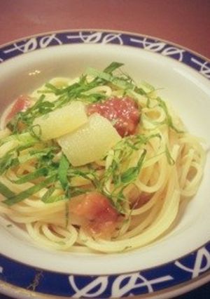 10分で完成！梅と数の子のパスタ [温]-レシピのメイン写真
