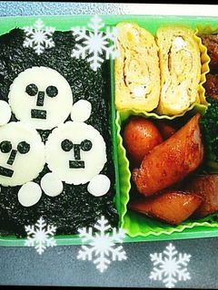 キャラ弁 ユキダルマン~のり弁バージョン-レシピのメイン写真