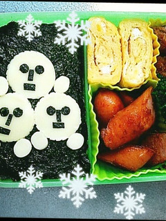 キャラ弁 ユキダルマン~のり弁バージョン-レシピのメイン写真