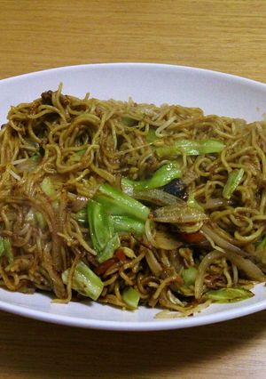 カレーｄｅ焼きそば♪-レシピのメイン写真