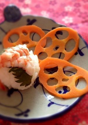 ✾おせちやおもてなしに✾人参でレンコン*-レシピのメイン写真