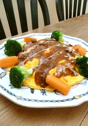 レトルトハヤシで☆ポテトチーズオムレツ♪-レシピのメイン写真