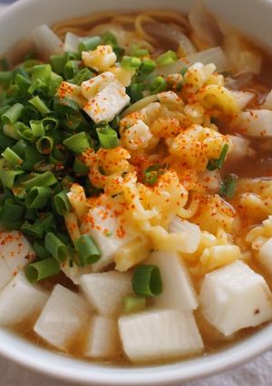 とろ～りチーズとコロコロ山芋のごちそう麺-レシピのメイン写真
