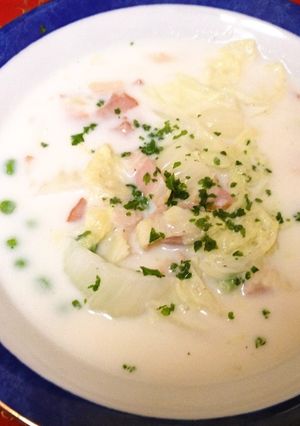 白菜とベーコンのミルクスープ-レシピのメイン写真