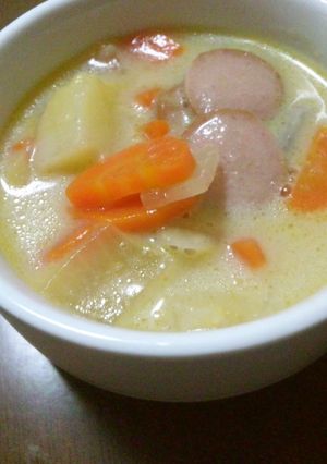 ホッとする豆乳スープ-レシピのメイン写真