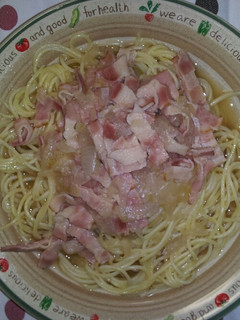 超簡単!玉ねぎベーコンのスープスパ-レシピのメイン写真
