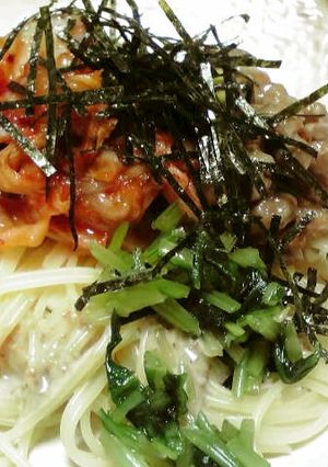 キムチ納豆パスタ♪茹でるだけ★ズボラ飯-レシピのメイン写真