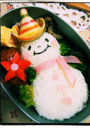 キャラ弁*雪だるま弁当*-レシピのメイン写真