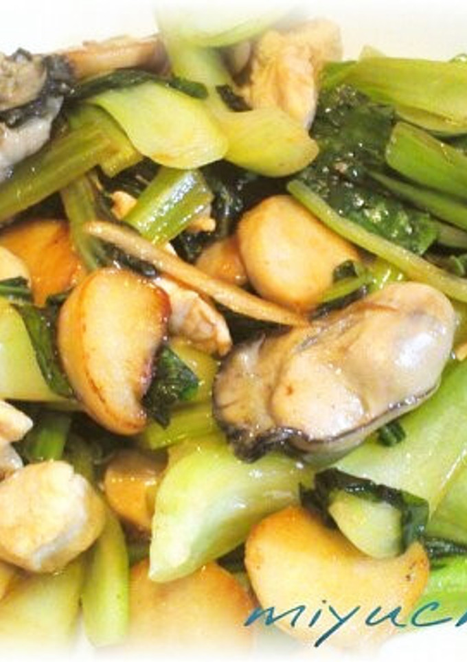 ♬青梗菜と牡蠣の醤油炒め♬-レシピのメイン写真