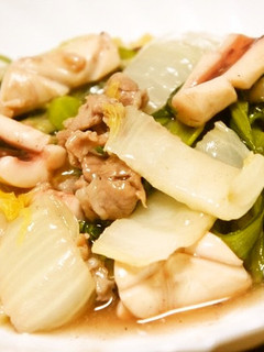 こりゃ旨い !イカと青梗菜の中華うま煮-レシピのメイン写真