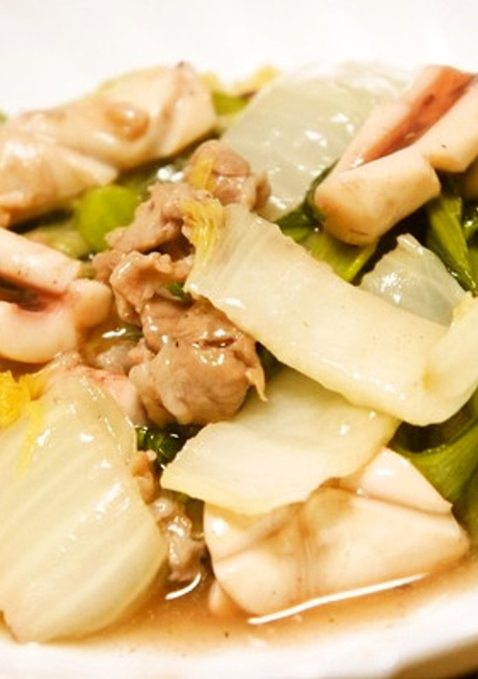 こりゃ旨い ！イカと青梗菜の中華うま煮-レシピのメイン写真