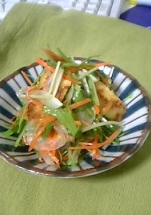定番水菜と油揚げのサラダ-レシピのメイン写真