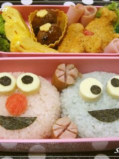 キャラ弁*おにぎりdeエルモ-レシピのメイン写真