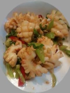 いかと福耳、ねぎの炒め物-レシピのメイン写真