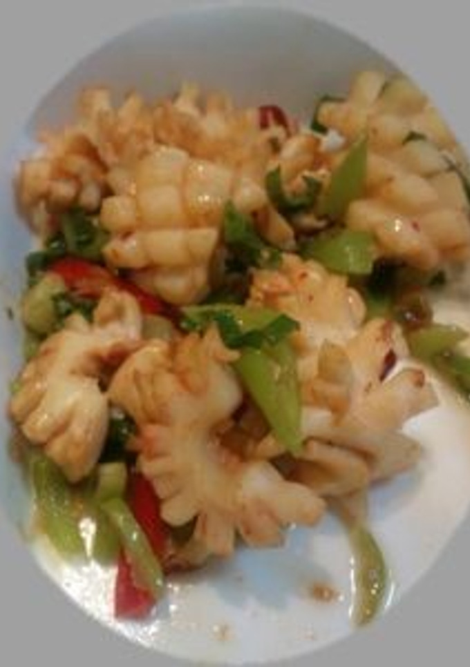 いかと福耳、ねぎの炒め物-レシピのメイン写真
