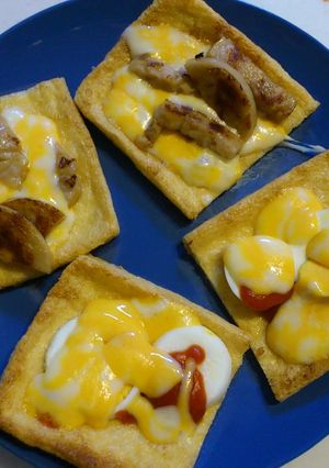 糖質制限ダイエット　油揚げのピザ-レシピのメイン写真
