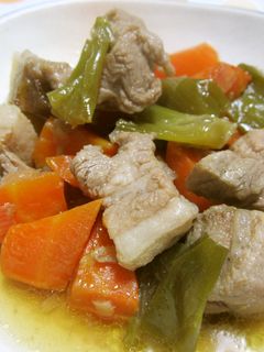 人参と豚バラ肉のネギねぎ煮-レシピのメイン写真