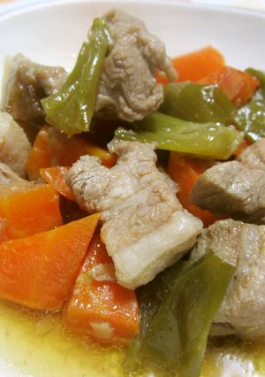 人参と豚バラ肉のネギねぎ煮-レシピのメイン写真