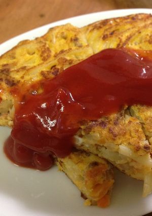 余ったパスタで★オムレツ-レシピのメイン写真