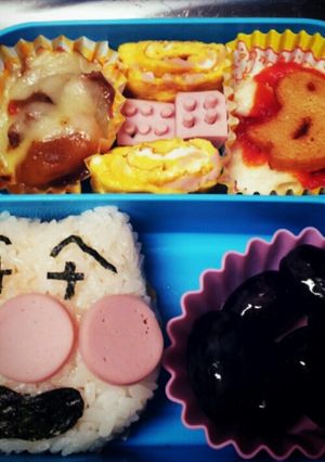 幼稚園弁当！やられちゃったｱﾝﾊﾟﾝﾏﾝ-レシピのメイン写真