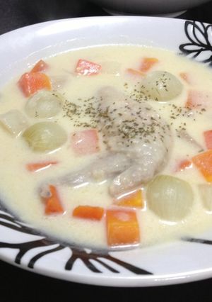 圧力鍋で時短☆濃厚な手羽先シチュー-レシピのメイン写真