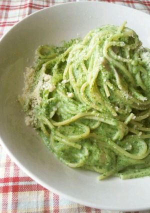 ほうれん草のクリームソースパスタ-レシピのメイン写真